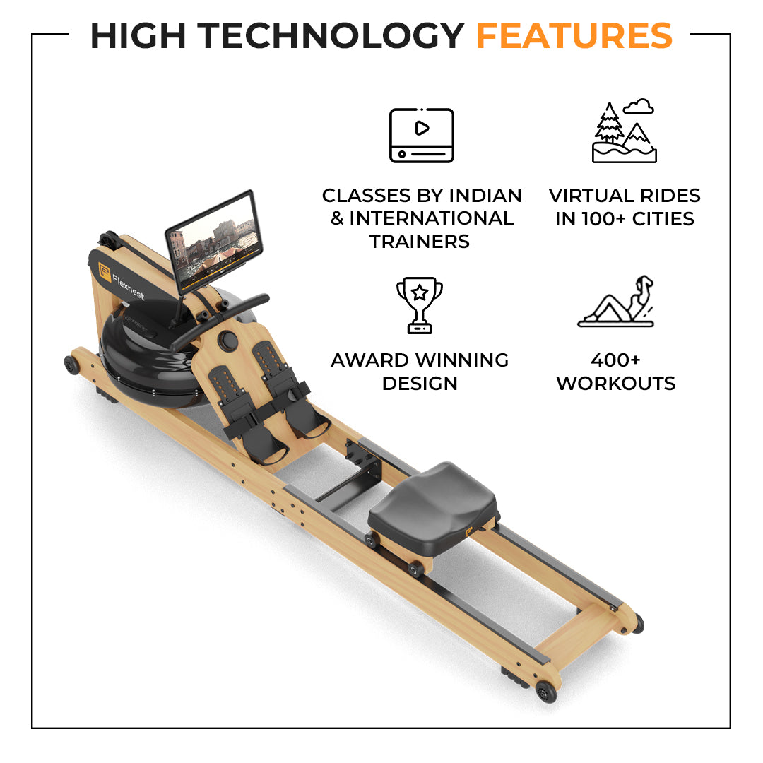 Flexing Rowing Machine The Flexrower+ | Premium Smart Rowing Machine Online for Home Gym ...