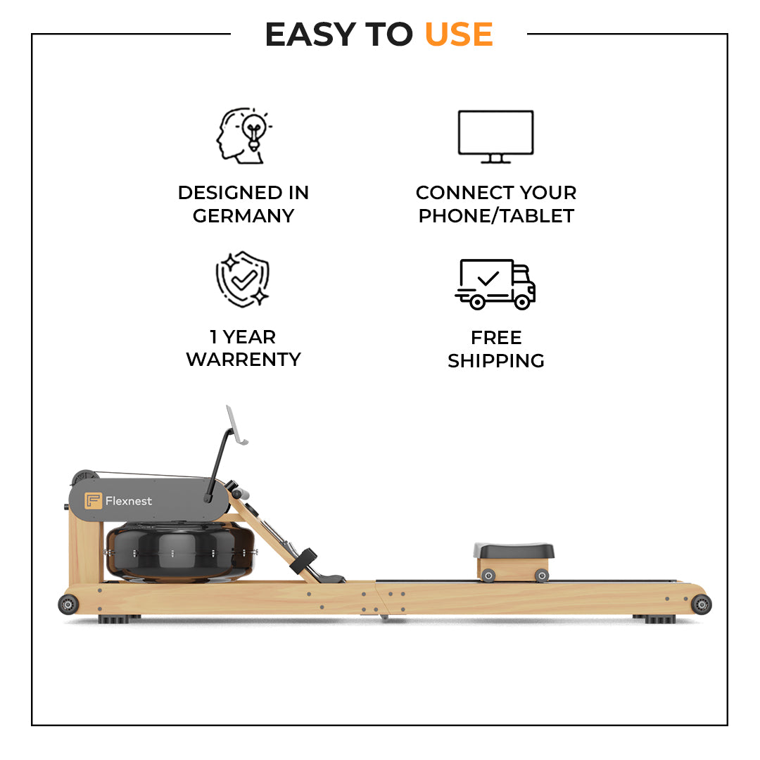 Flexing Rowing Machine The Flexrower+ | Premium Smart Rowing Machine Online for Home Gym ...